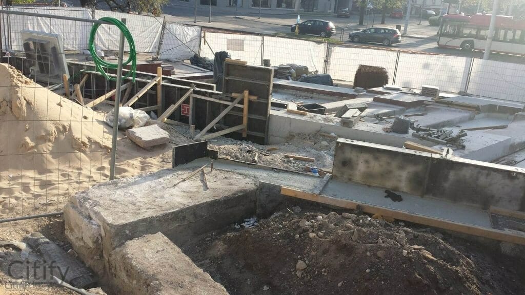 Operos ir baleto teatro fontanas (Vilniaus g.) - Väljak - ehituse fotod