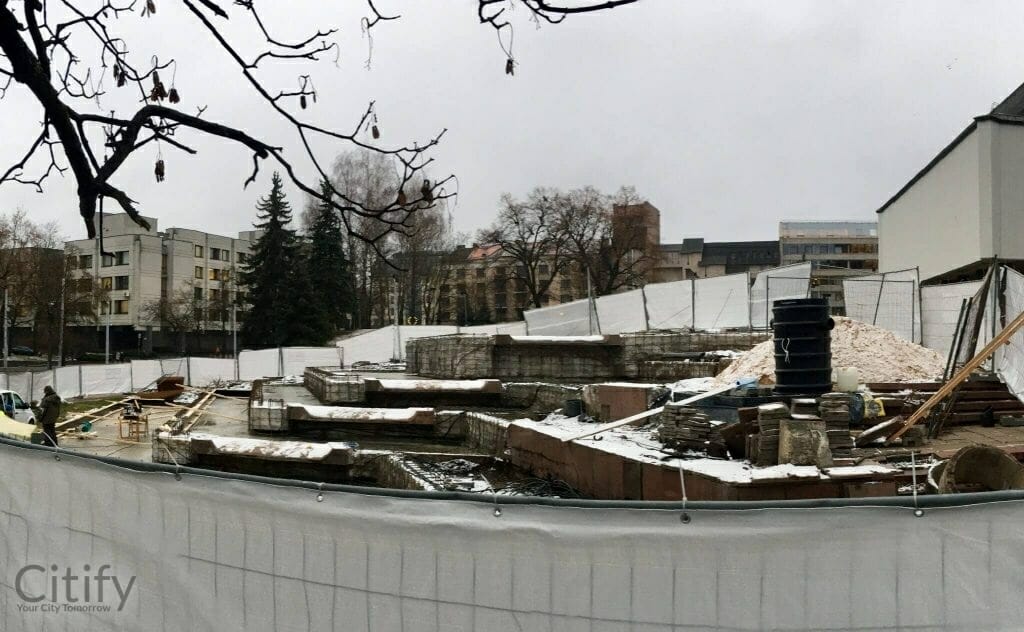Operos ir baleto teatro fontanas (Vilniaus g.) - Väljak - ehituse fotod