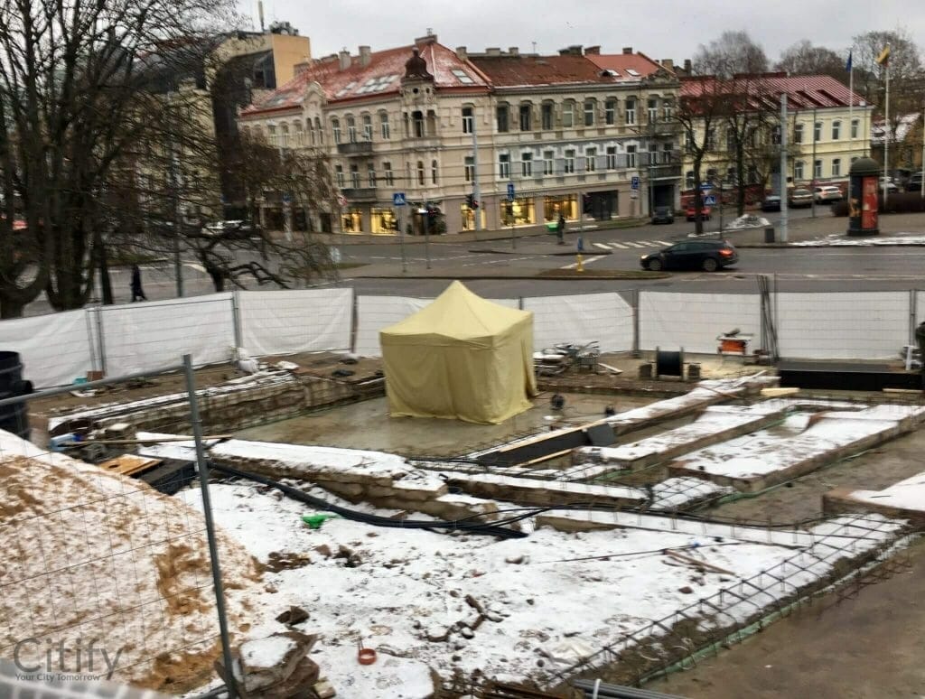 Operos ir baleto teatro fontanas (Vilniaus g.) - Väljak - ehituse fotod