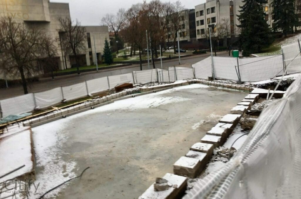 Operos ir baleto teatro fontanas (Vilniaus g.) - Väljak - ehituse fotod