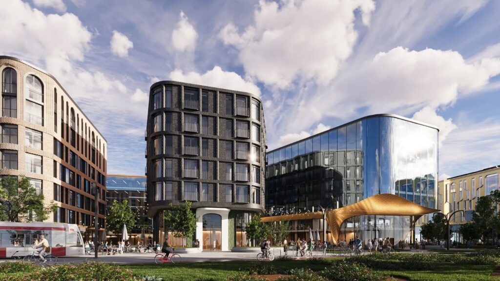 Talsinki kvartal (Ahtri 3 / Laeva 4, 4a / Paadi 3) - Food services, Multi apartment, Non-food store, Office center, Other commercial - visualization