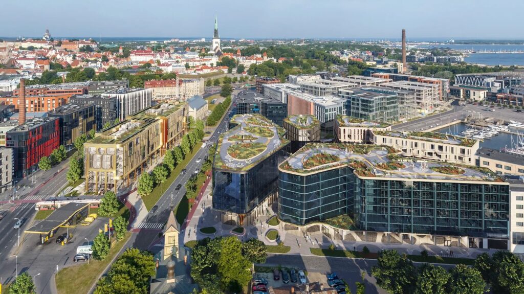 Talsinki kvartal (Ahtri 3 / Laeva 4, 4a / Paadi 3) - Food services, Multi apartment, Non-food store, Office center, Other commercial - visualization