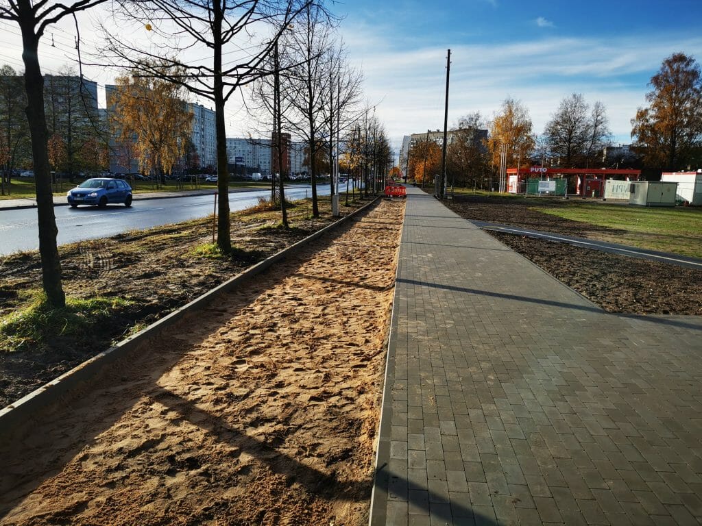 Velosipēdu ceļš Centrs - Ziepniekkalns (Akmeņu iela, Vienības gatve, Telts iela, Valdeķu iela) - Bike path - construction photos
