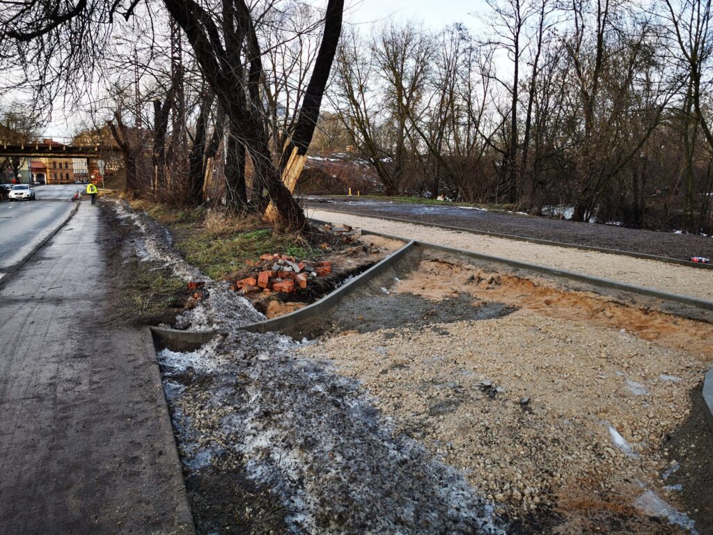 Velosipēdu ceļš Centrs - Ziepniekkalns (Akmeņu iela, Vienības gatve, Telts iela, Valdeķu iela) - Bike path - construction photos