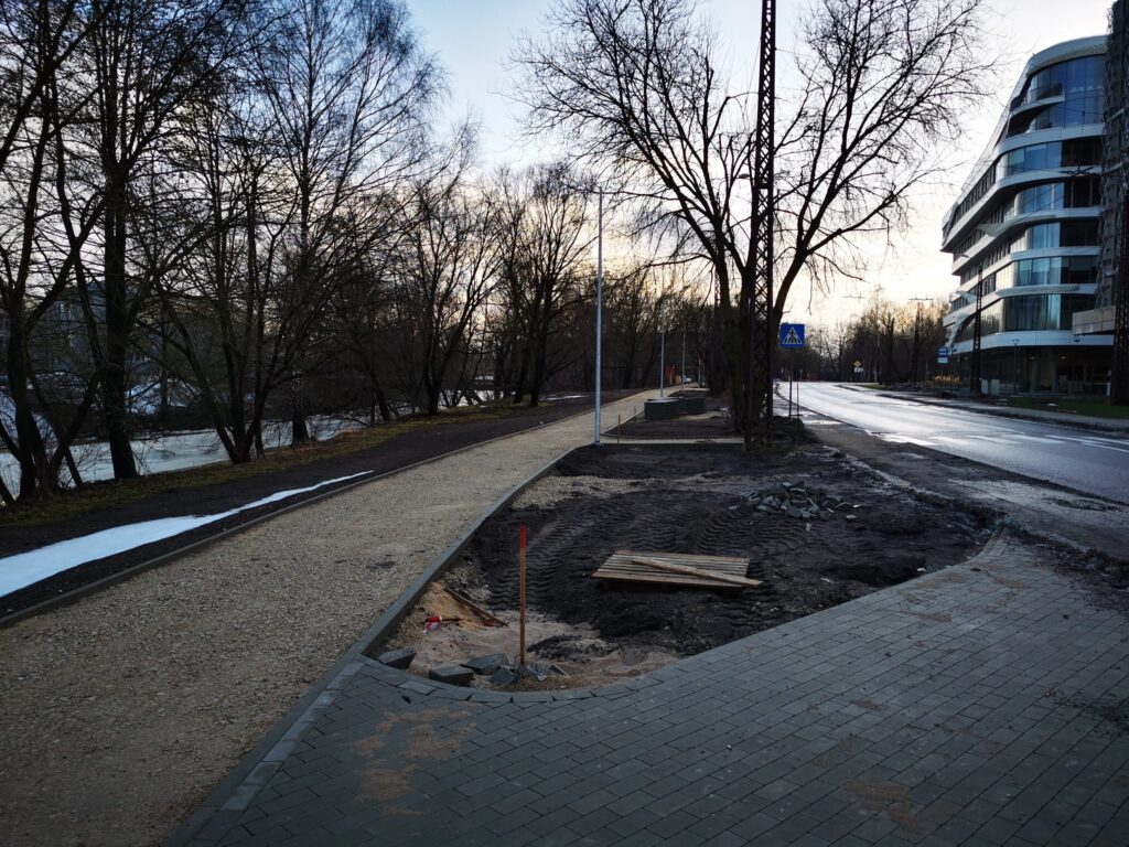 Velosipēdu ceļš Centrs - Ziepniekkalns (Akmeņu iela, Vienības gatve, Telts iela, Valdeķu iela) - Bike path - construction photos