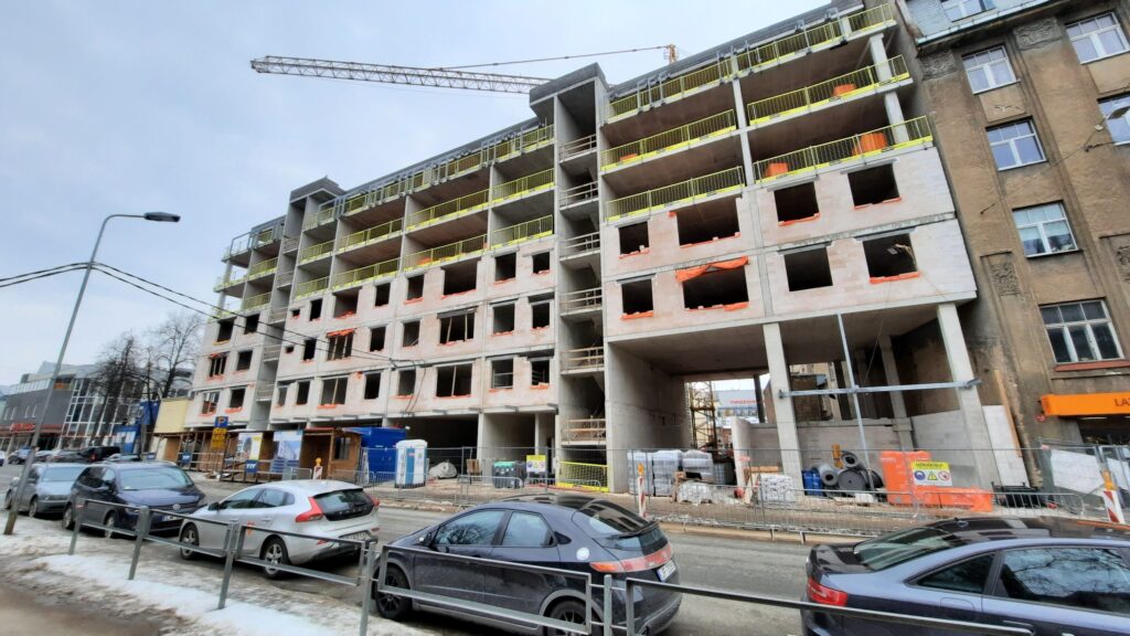 Lumi mājas - Tērbatas 72 (Tērbatas iela 72) - Daugiabutis - statybų nuotraukos