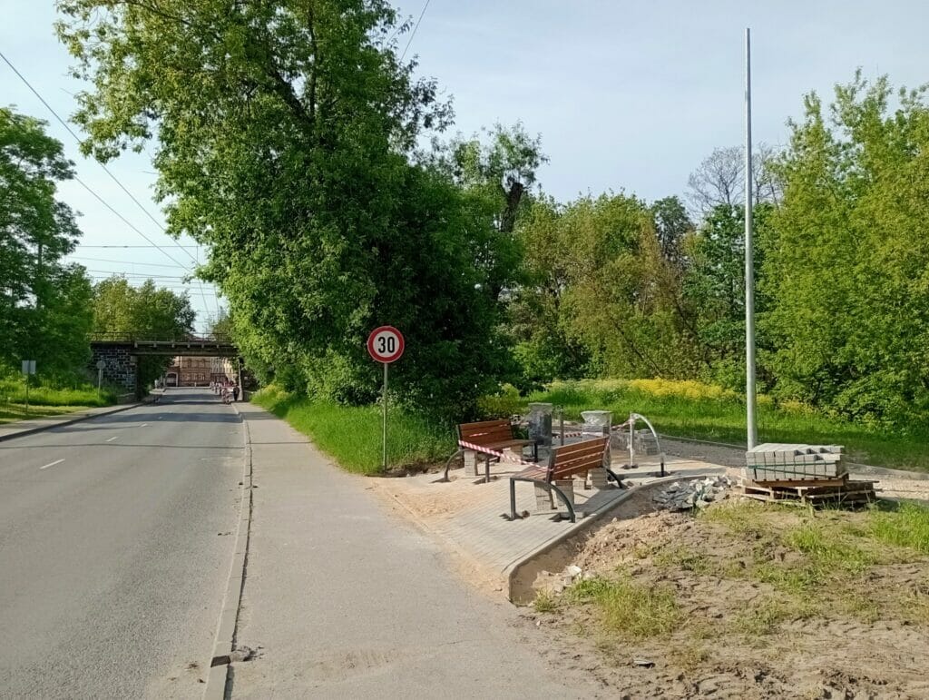 Velosipēdu ceļš Centrs - Ziepniekkalns (Akmeņu iela, Vienības gatve, Telts iela, Valdeķu iela) - Bike path - construction photos