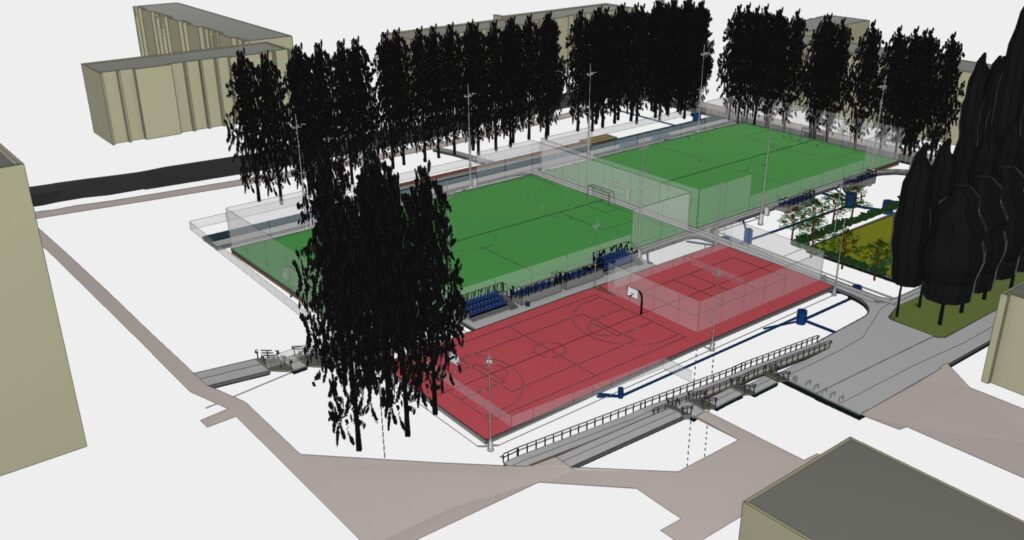Lazdynų vidurinės sporto aikštynas (Žėručio g. 4) - Sports field or court - visualization