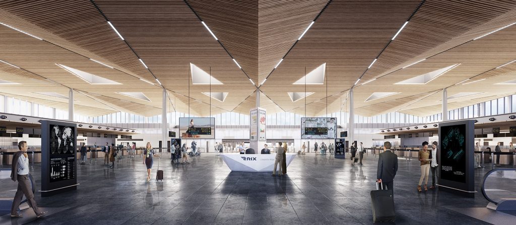 Starptautiskās lidostas "Rīga" pasažieru termināla paplašināšana VI kārta (Ziemeļu iela 18) - Oro uostas - vizualizacija