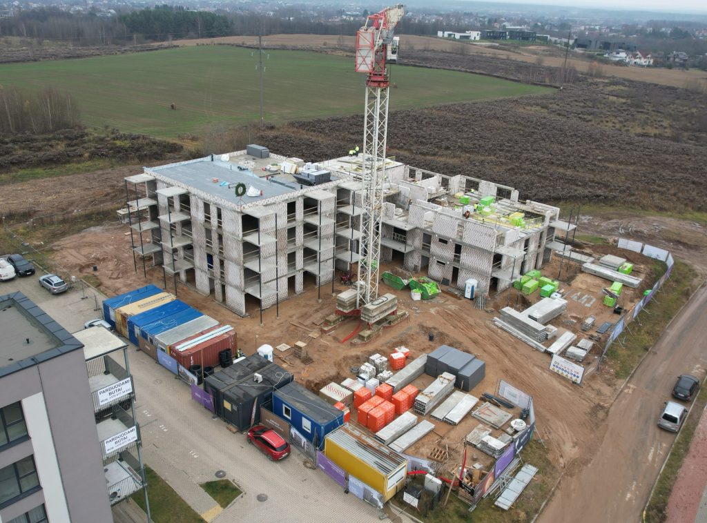 Elzė 1 etapas (Duburio g. 10) - Multi apartment - construction photos