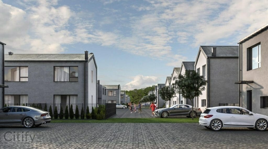 Šilainių miestelis 1 etapas (Alytaus g. 11-67) - Row housing - visualization