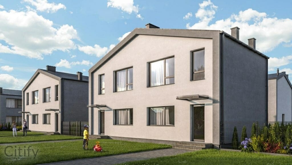 Šilainių miestelis 1 etapas (Alytaus g. 11-67) - Row housing - visualization