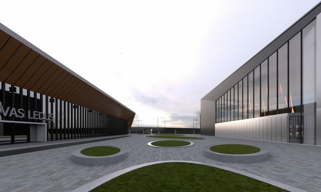 Daugavas stadiona vieglatlētikas manēža (Augšiela 1) - Sports arena - visualization