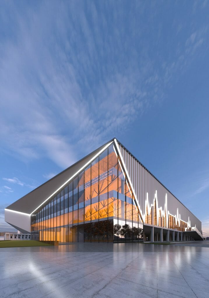 Daugavas stadiona vieglatlētikas manēža (Augšiela 1) - Sports arena - visualization