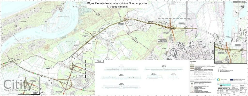 Ziemeļu transporta koridors - 3. kārta (Ziemeļu koridors) - Kelias - vizualizacija