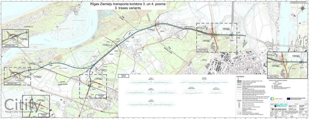 Ziemeļu transporta koridors - 4. kārta (Ziemeļu koridors) - Kelias - vizualizacija
