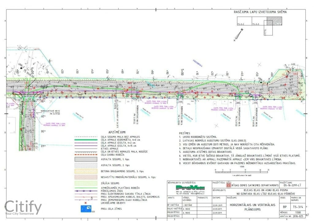 Ielejas ielas un Asnu ielas pārbūve (Ielejas iela, Asnu iela) - Road - visualization