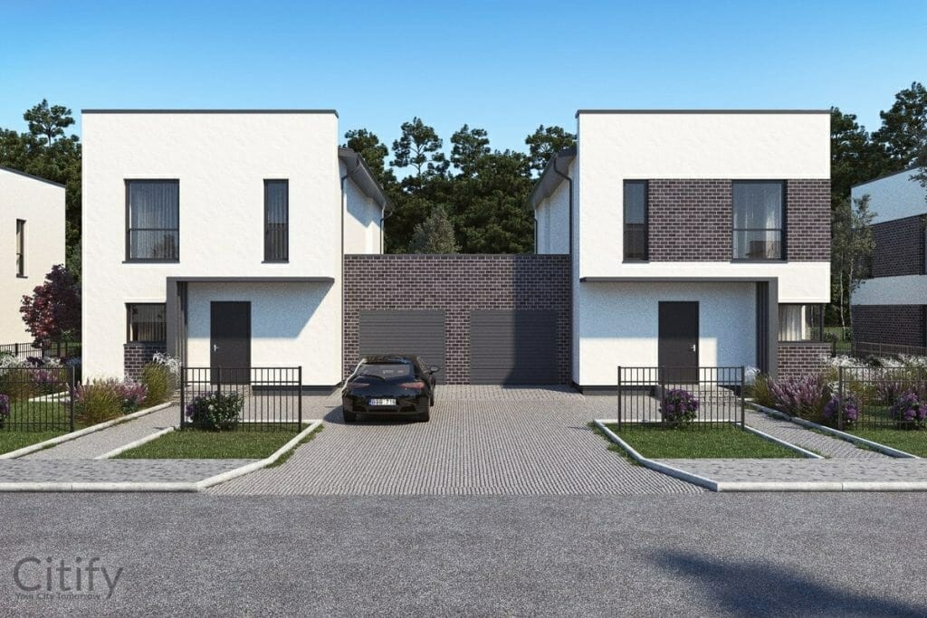 Ilgai ir laimingai (Užutrakio g. 14, 16, 17, 18, 19) - Row housing - visualization