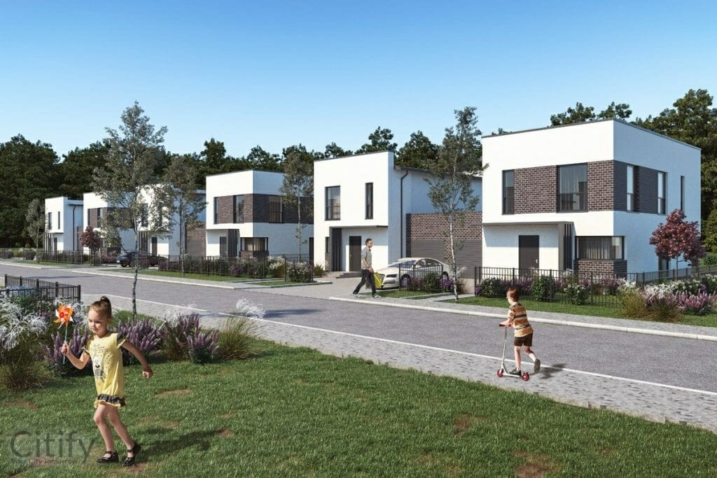 Ilgai ir laimingai (Užutrakio g. 14, 16, 17, 18, 19) - Row housing - visualization