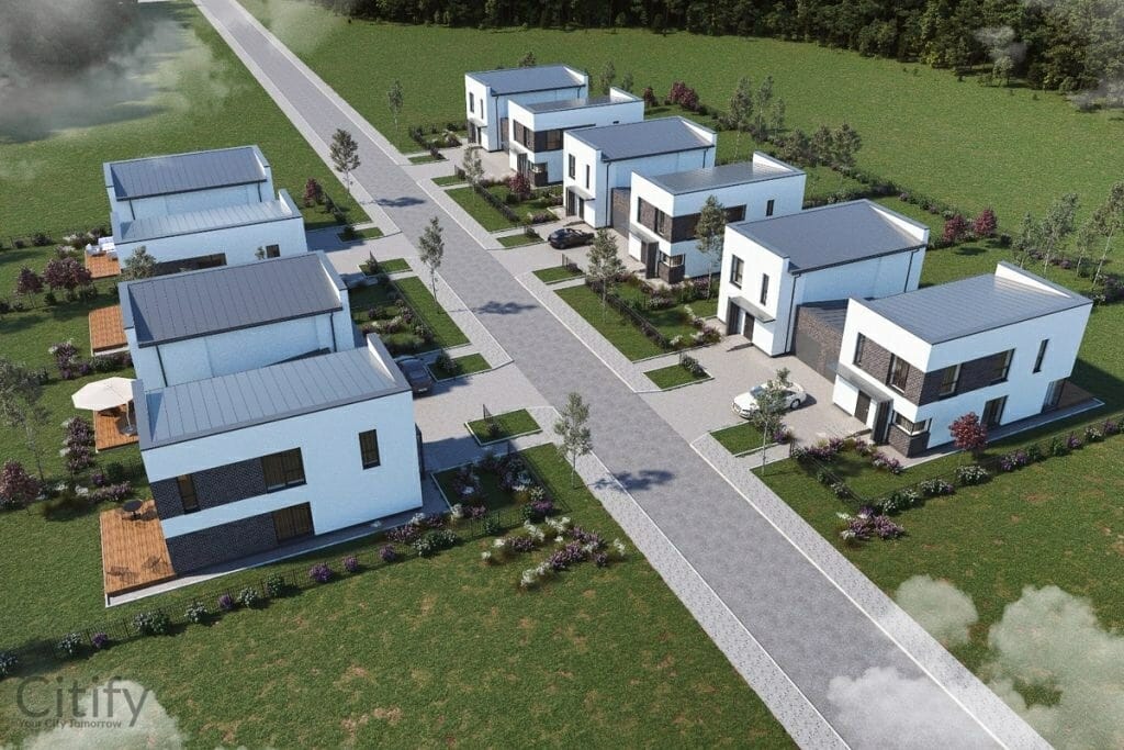 Ilgai ir laimingai (Užutrakio g. 14, 16, 17, 18, 19) - Row housing - visualization