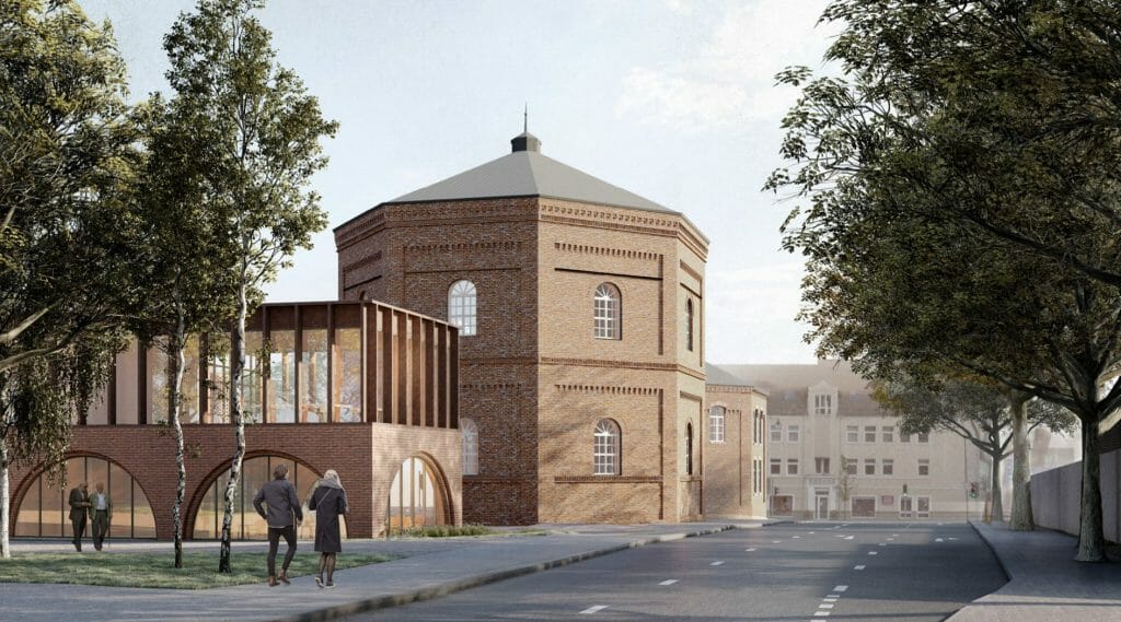 Klaipėdos dujų fabriko antrosios saugyklos atnaujinimas (Liepų g. 47, Trilapio g. 4) - Muzejs - vizualizācija