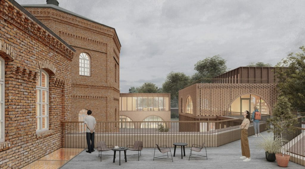 Klaipėdos dujų fabriko antrosios saugyklos atnaujinimas (Liepų g. 47, Trilapio g. 4) - Muzejs - vizualizācija