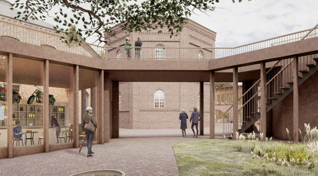 Klaipėdos dujų fabriko antrosios saugyklos atnaujinimas (Liepų g. 47, Trilapio g. 4) - Muzejs - vizualizācija