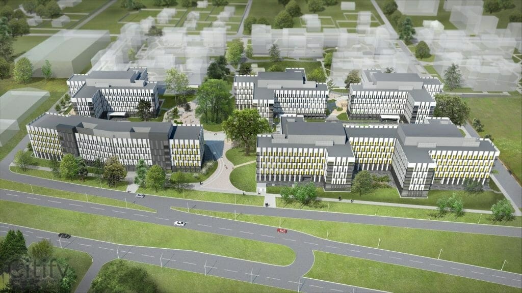 Business Garden Rīga - 2. kārta (Malduguņu iela 2A, 4A) - Biroju centrs - vizualizācija