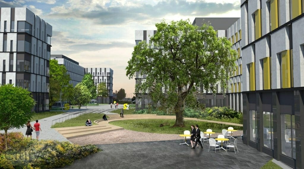 Business Garden Rīga - 2. kārta (Malduguņu iela 2A, 4A) - Biroju centrs - vizualizācija