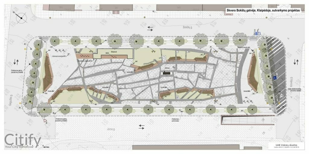 Ferdinando skveras (Jūros g., Gegužės g., Bokštų g., Krovėjų g.) - Square - visualization