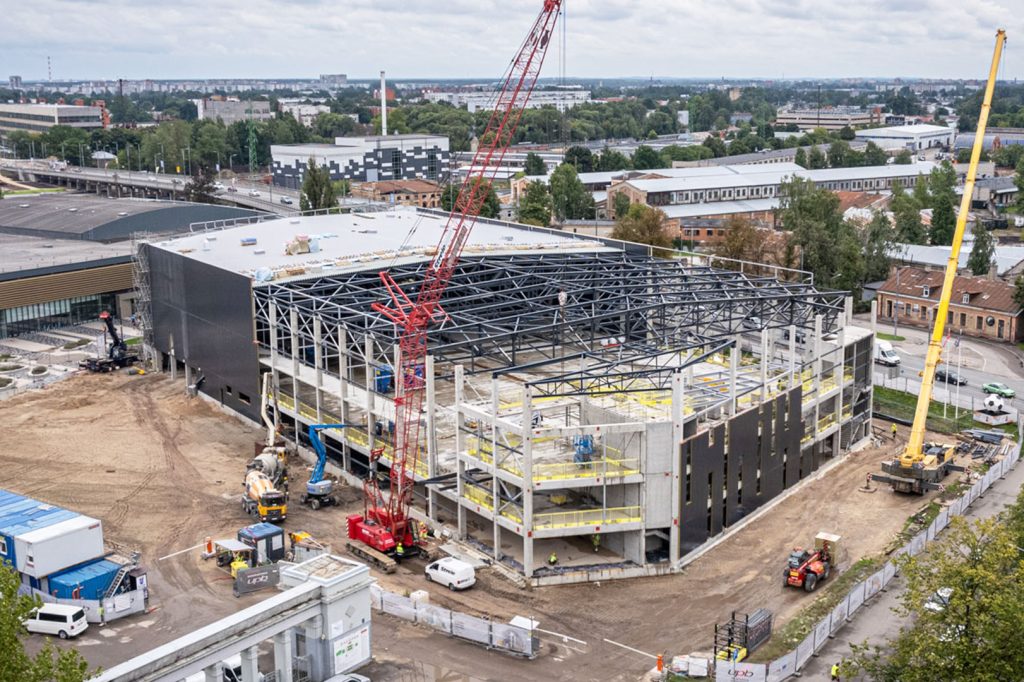 Daugavas stadiona vieglatlētikas manēža (Augšiela 1) - Sporta būve - būvdarbu attēli