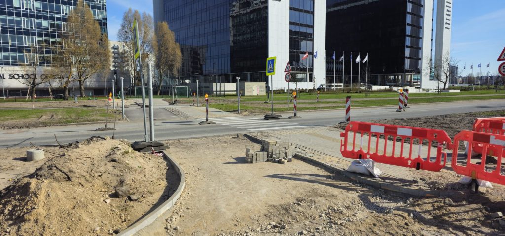 Krustojumu pārbūve Skanstes ielā - 2. kārtā - Jāņa Daliņa ielas un Skanstes ielas krustojuma pārbūve (Skanstes iela) - Ceļš - būvdarbu attēli