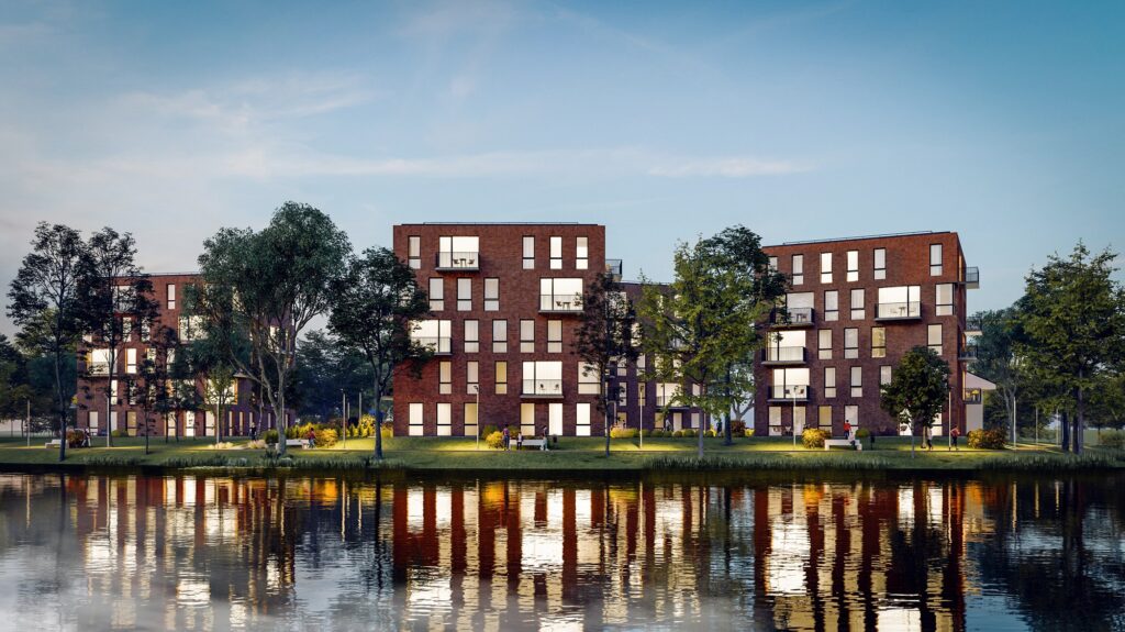 Parko pakrantė (10, 12 namai) (Mokyklos g. 18A) - Daugiabutis - vizualizacija