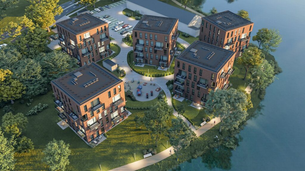 Parko pakrantė (10, 12 namai) (Mokyklos g. 18A) - Daugiabutis - vizualizacija