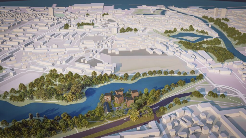 Parko pakrantė (10, 12 namai) (Mokyklos g. 18A) - Daugiabutis - vizualizacija