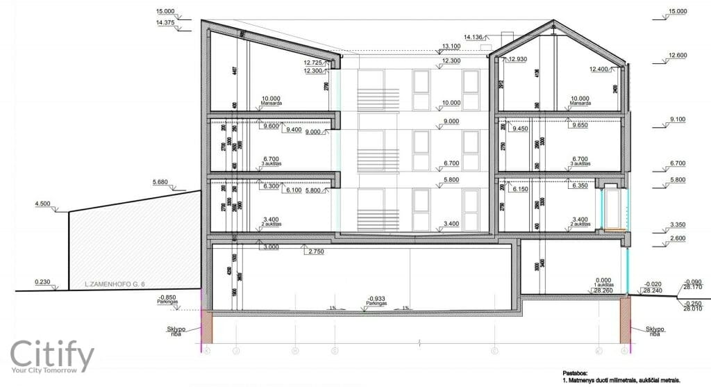 Ledainės namas (Karaliaus Mindaugo pr. 9) - Multi apartment - visualization