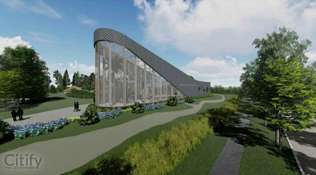 Lietuvos mokinių neformaliojo švietimo centro Pavilnyje oranžerija (Džiaugsmo g. 46) - Other institutional - visualization