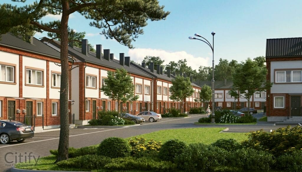 Naujoji Anglija 2.0 (Juodasis kel. 79N) - Row housing - visualization