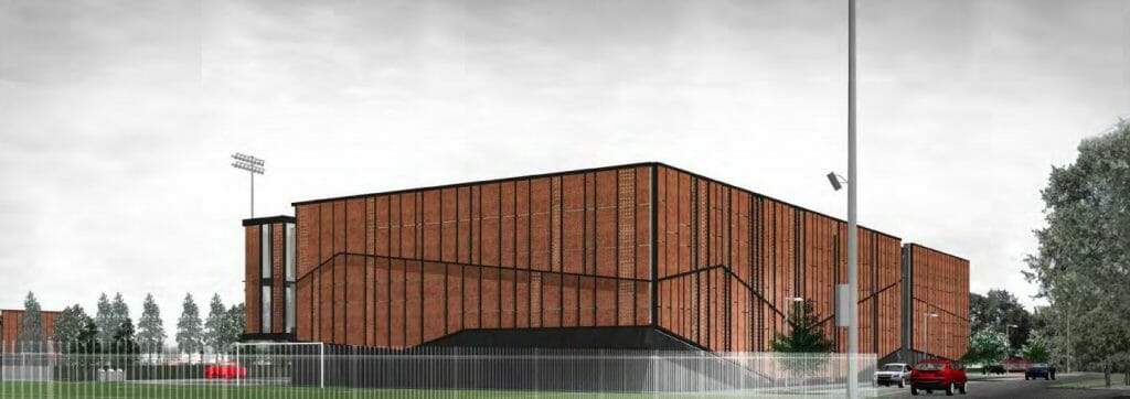 Futbolo mokyklos ir baseino pastato konversija 1 etapas (Paryžiaus Komunos g. 16A) - Sporta būve - vizualizācija