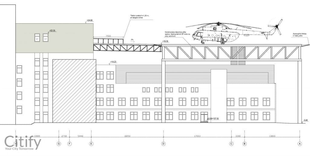 Santaros klinikų sraigtasparnių nusileidimo platforma (Santariškių g. 2) - Other commute - visualization