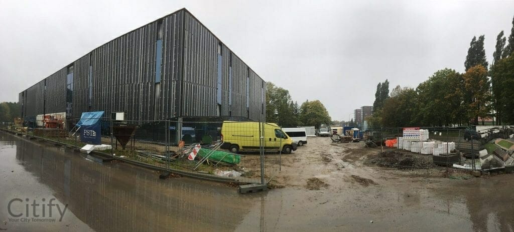 Futbolo mokyklos ir baseino pastato konversija 1 etapas (Paryžiaus Komunos g. 16A) - Sporta būve - būvdarbu attēli