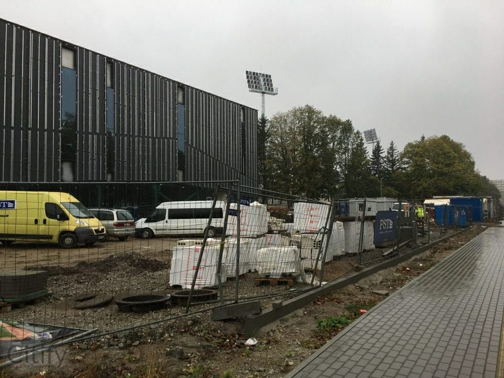 Futbolo mokyklos ir baseino pastato konversija 1 etapas (Paryžiaus Komunos g. 16A) - Sporta būve - būvdarbu attēli