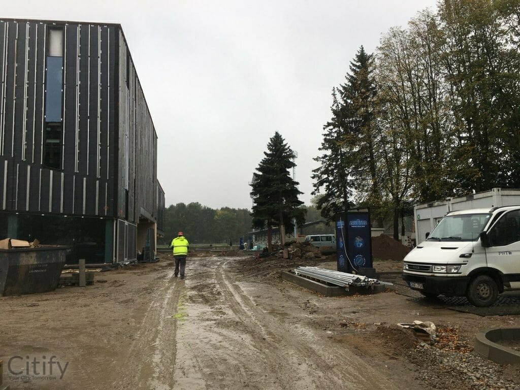 Futbolo mokyklos ir baseino pastato konversija 1 etapas (Paryžiaus Komunos g. 16A) - Sporta būve - būvdarbu attēli