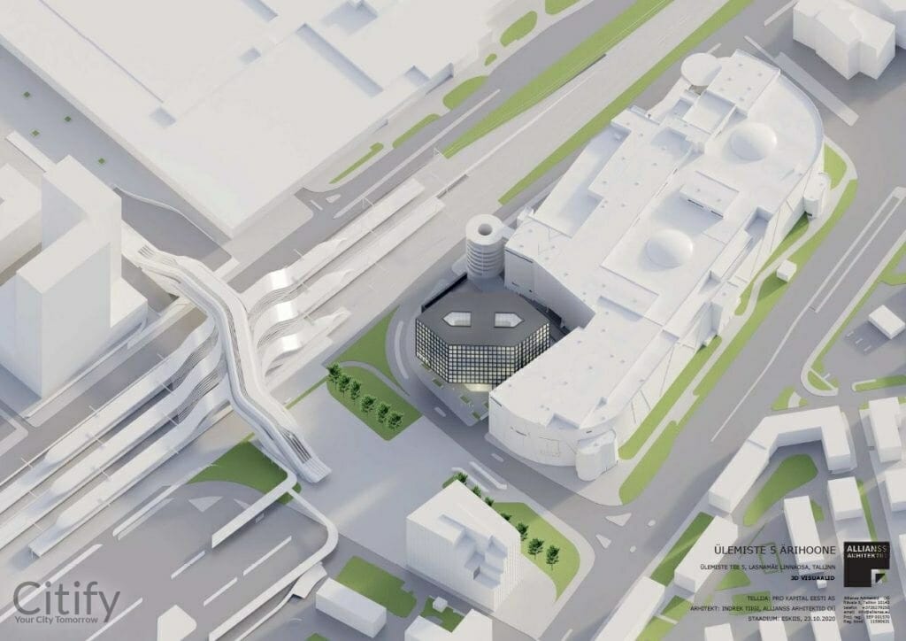 Ülemiste tee 5 (Ülemiste tee 5) - Ēdināšanas pakalpojumi, Viesnīca, Nepārtikas veikals, Biroju centrs, Cita komerciāla, Autostāvvieta - vizualizācija