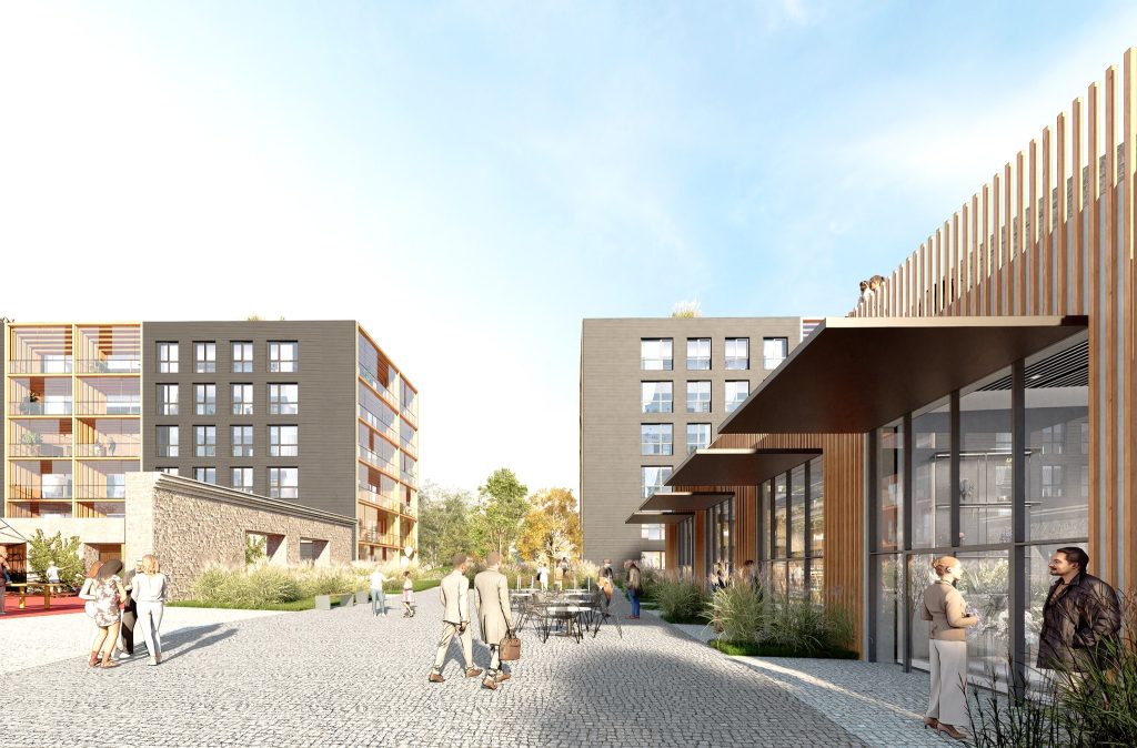 Paevälja kvartal (Paevälja pst 5, 7, 9) - Multi apartment, Office center, Other commercial - visualization