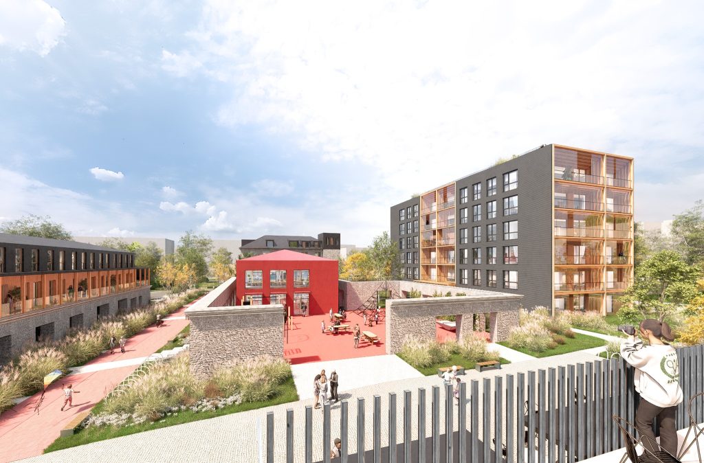 Paevälja kvartal (Paevälja pst 5, 7, 9) - Multi apartment, Office center, Other commercial - visualization