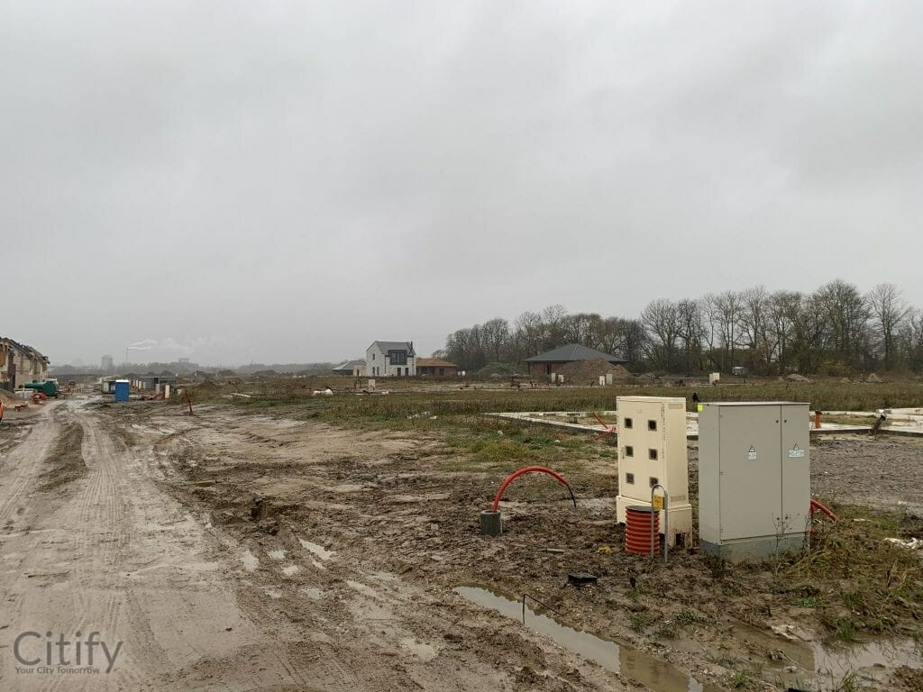 Bachmano Žemė (Vėluvos g. 1, 2, 3, 4 - 47, Eitkūnų g. 6, 6A, 8, 8A - 30, 30A, Tolminkiemio g. 1, 2, 3, 4 - 69) - Privātmāju kopienas, Rindu mājas - būvdarbu attēli