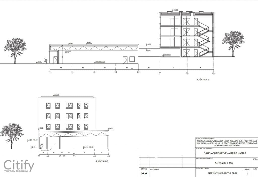 Bajorų alėjos 7 etapas (Salaspilio g. 2) - Food store, Multi apartment - visualization