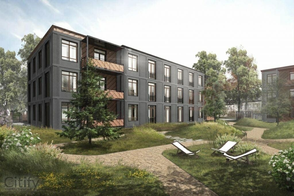 Mežaparka Village - 2. ēka "Liepa" (Čiekuru iela 3) - Daudzdzīvokļu nams - vizualizācija