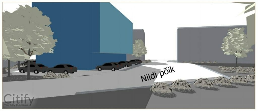 Niidi põik 3 (Niidi põik 3) - Multi apartment, Office center - visualization